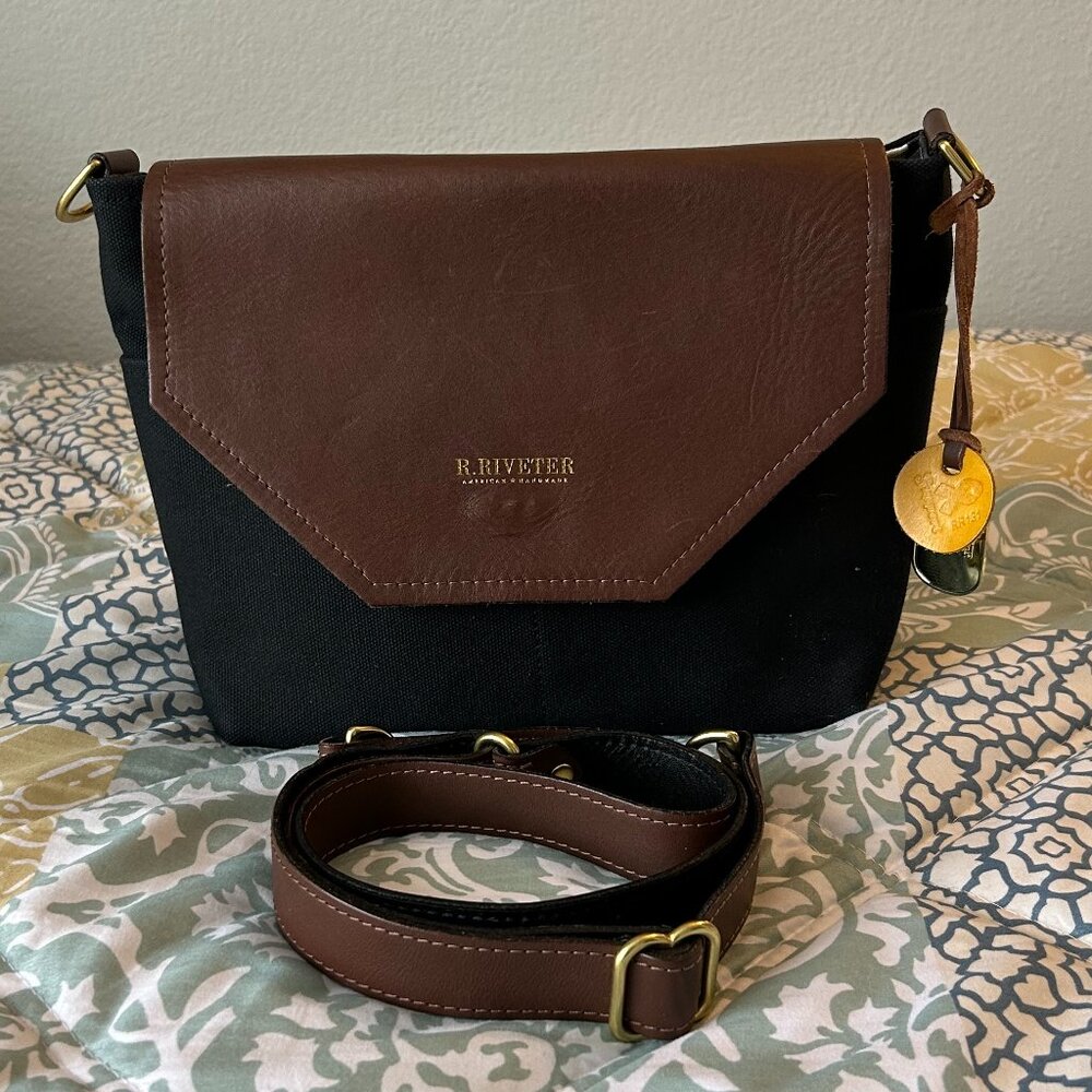 Hobby | Black Canvas + Brown Leather